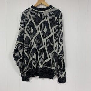 Vintage JJ Cochran Knit Crewneck Sweater Tall Man Large Fuzzy Pullover 80s USA